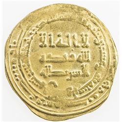 ABBASID: al-Radi, 934-940, AV dinar (3.27g), Suq al-Ahwaz, AH323. VF
