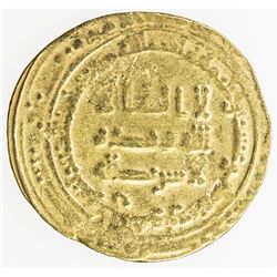 ABBASID: al-Radi, 934-940, AV dinar (5.13g), Suq al-Ahwaz, AH323. F-VF