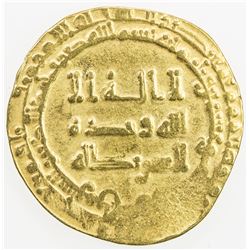 ABBASID: al-Radi, 934-940, AV dinar (3.62g), Suq al-Ahwaz, AH323. F-VF