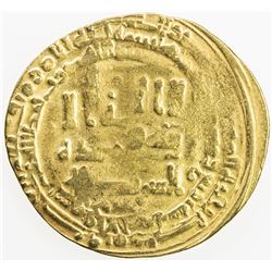 ABBASID: al-Radi, 934-940, AV dinar (4.44g), Suq al-Ahwaz, AH324. VF