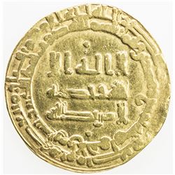 ABBASID: al-Radi, 934-940, AV dinar (3.12g), Tustar min al-Ahwaz, AH324. F-VF