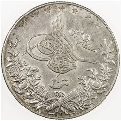 EGYPT: Abdul Hamid II, 1876-1909, AR 20 qirsh, Misr, AH1293-H year 30. EF