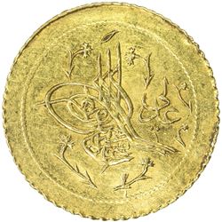 TURKEY: Mahmud II, 1808-1839, AV surre altin (1.56g), al-'Aliya, AH1223 year 15. EF-AU