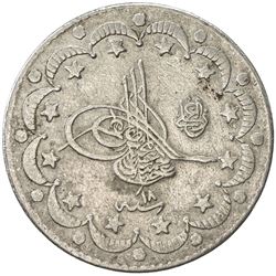 TURKEY: Abdul Aziz, 1861-1876, AR 5 kurush, Kostantiniye, AH1293 year 18. F