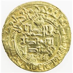 GHAZNAVID: Mahmud, 999-1030, AV dinar (2.89g), Herat, AH405. VF