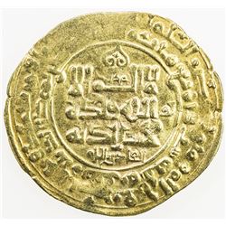 GHAZNAVID: Mahmud, 999-1030, AV dinar (3.32g), Ghazna, AH406. VF