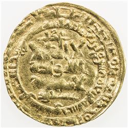 GHAZNAVID: Mas'ud I, 1030-1041, AV dinar (2.76g), Nishapur, AH424. VF