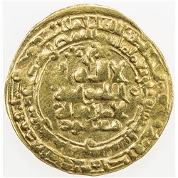 GHAZNAVID: Mas'ud I, 1030-1041, AV dinar (3.71g), Nishapur, AH425. VF