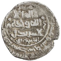 GHAZNAVID: Mas'ud I, 1030-1041, AR broad dirham (2.83g), AH423. VF