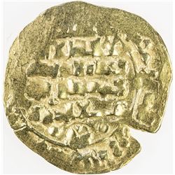 GHAZNAVID: Mas'ud III, 1099-1115, AV dinar (1.99g) (Ghazna), AH5(05). EF