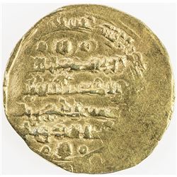 GHAZNAVID: Mas'ud III, 1099-1115, AV dinar (3.94g) (Ghazna), AH(507?). VF