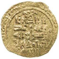 KHWARIZMSHAH: Muhammad, 1200-1220, AV dinar (1.56g), Bukhara, ND. VF