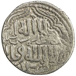 ILKHAN: Anonymous Qa'an al-'Adil, AR kaaniki dirham (2.65g), NM (Tiflis), AH680. VF