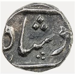 MUGHAL: Muhammad Shah, 1719-1748, AR 1/16 rupee (0.72g), Khujista Bunyad, DM. EF