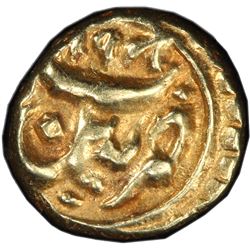 MYSORE: Tipu Sultan, 1782-1799, AV fanam (0.37g), Patan, AH1198. PCGS MS62