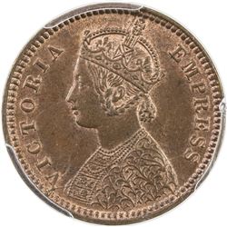 BRITISH INDIA: Victoria, Empress, 1876-1901, AE 1/12 anna, 1887(c). PCGS MS64