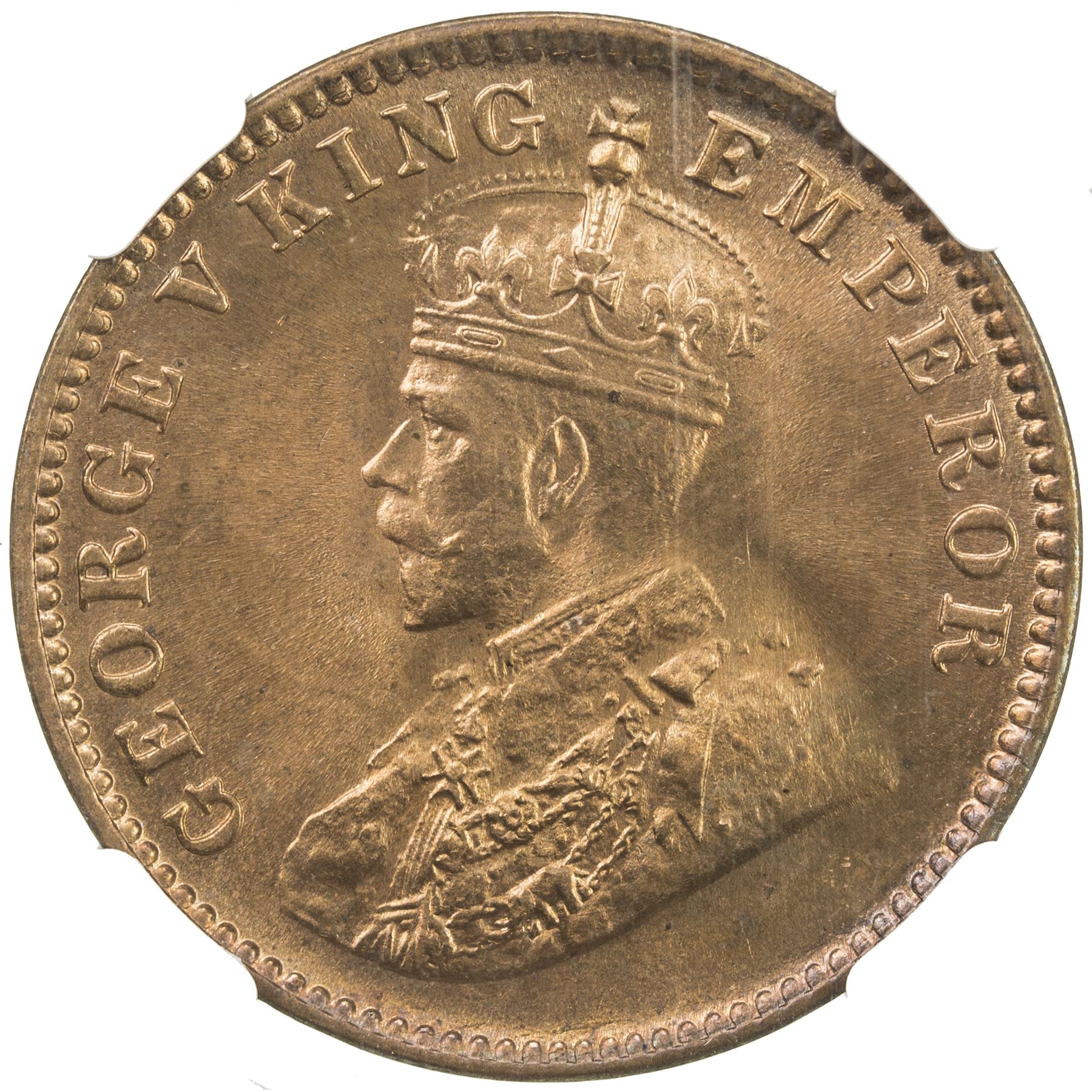 British India George V 1910 1936 Ae 1 4 Anna 1931 C Ngc Ms66 British India George V 1910 1936 Ae 1 4 Anna 1931 C Ngc Ms66
