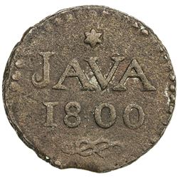 JAVA: Batavian Republic, AE stuiver, 1800. EF