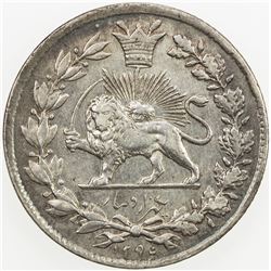 IRAN: Nasir al-Din Shah, 1848-1896, AR 1000 dinars, Tehran, AH1295. EF
