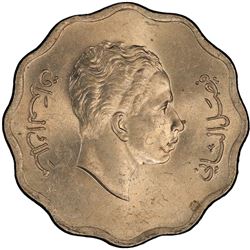 IRAQ: Faisal II, as King, 1953-1958, 4 fils, 1953/AH1372. PCGS MS64