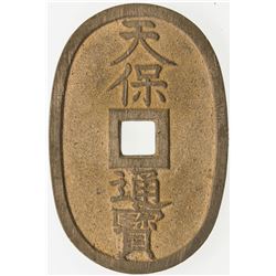 JAPAN: Tenpo, 1830-1844, AE 100 mon. EF