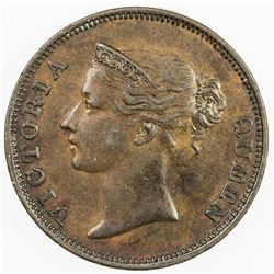 STRAITS SETTLEMENTS: Victoria, 1837-1901, AE cent, 1845. EF