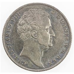 DENMARK: Christian VIII, 1839-1848, AR speciedaler, 1845. F-VF
