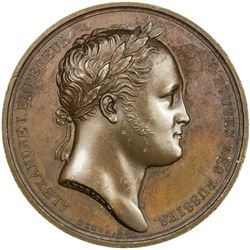 FRANCE: AE medal (36.19g), 1814. AU