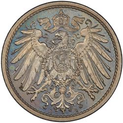 GERMANY: Wilhelm II, 1888-1918, 10 pfennig, 1908-A. PCGS PF66