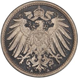 GERMANY: Wilhelm II, 1888-1918, 10 pfennig, 1909-A. PCGS PF66