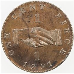 SIERRA LEONE: George III, 1760-1820, AE cent, 1791. ANACS PF58