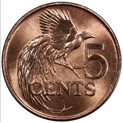 TRINIDAD & TOBAGO: Republic, AE 5 cents, 1981. PCGS SP