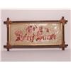 Image 1 : Antique Needlework in Americana Frame