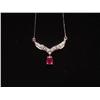Image 1 : Estate Jewelry Ruby and Diamond Pendant