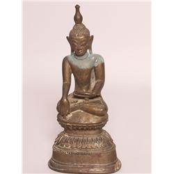 Oriental Bronze Buddha Seated