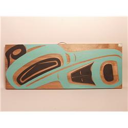Native Art Carved Cedar Panel