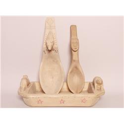 Native Yukon River Figured Feast Bowl