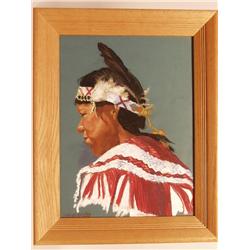 Native Indian Portrait Pastel