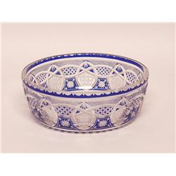 Antique Cut  Cased Crystal Bowl