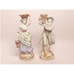 Antique German Bisque Porcelain Figures