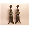 Image 2 : Chinese Bronze Temple Candle Stands