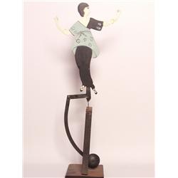 Art Deco Metal Ware Balancing Figure
