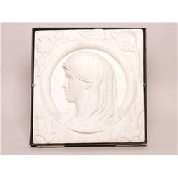 Art Nouveau Carved Marble Relief