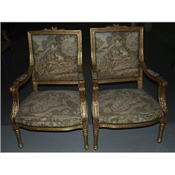 French Provincial Hand Carved Wood Seetee