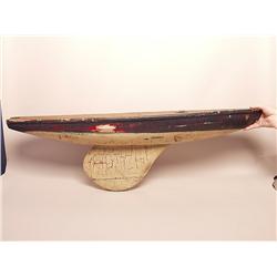 Model Sailboat with Stern And Bow Labels