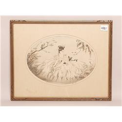 Vintage Berti Lithograph