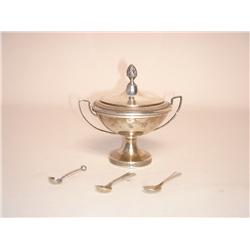 Antique Silver Italian Covered Sugar