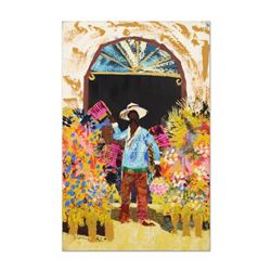 Paul Blaine Henrie (1932-1999), "The Box Seller" Original Oil Painting (30" x 48") on Canvas, Hand S