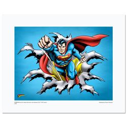 "Superman Fist Forward" Numbered Limited Edition Giclee from DC Comics with Certificate of Authentic