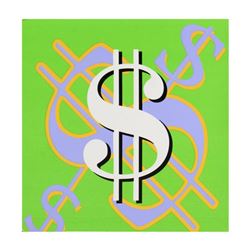 Steve Kaufman (1960-2010), "Dollar Sign State 5" Limited Edition Silkscreen on Canvas, Numbered 49/5